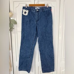 Tommy Hilfiger Dark Blue Relaxed Fit Jeans with Star Patch